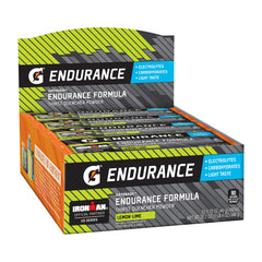 Gatorade Endurance sobre visto de lado para ver tamaño y formato portátil