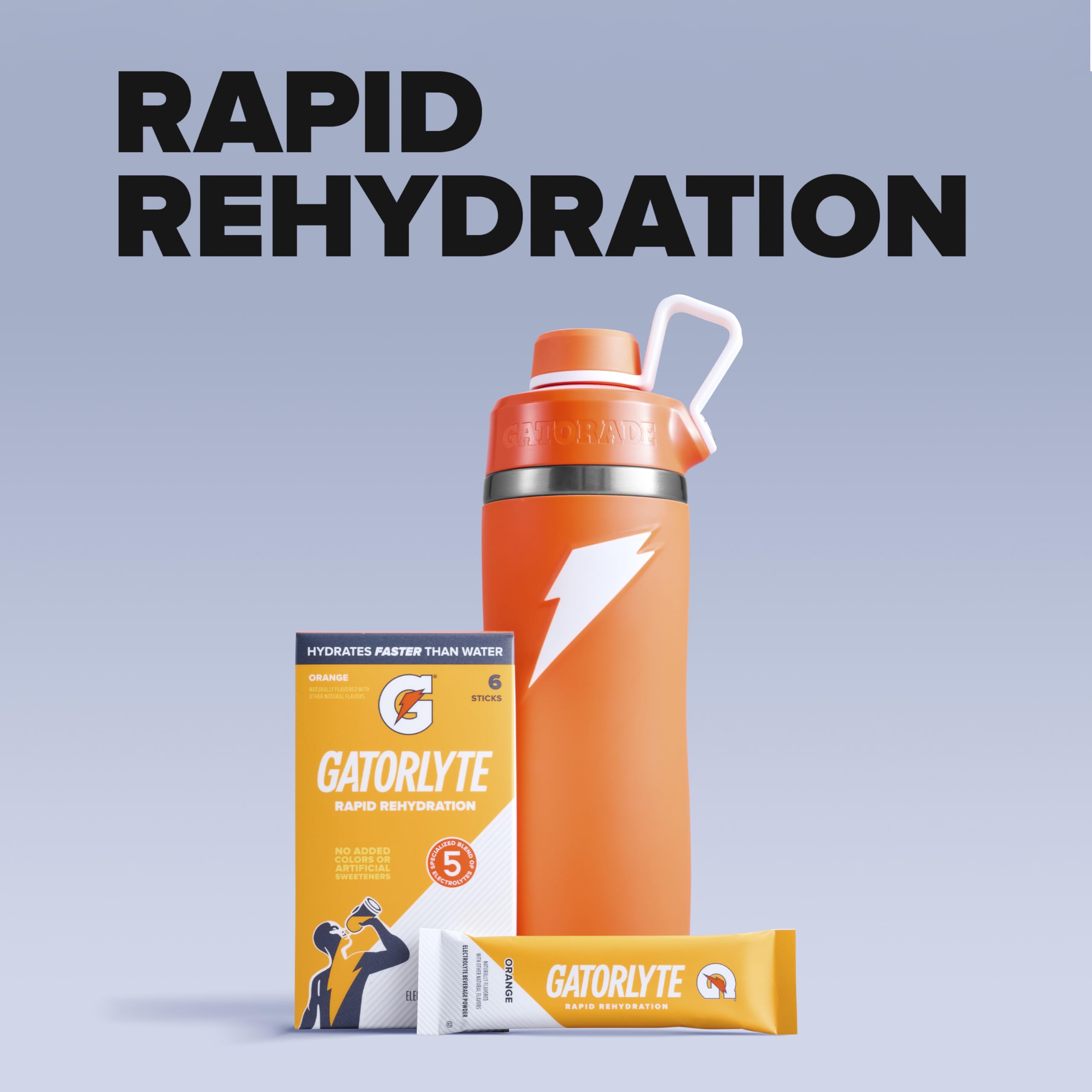 Gatorlyte comparación de tamaño del sobre para fácil almacenamiento