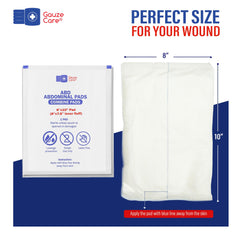 Gauze Care primer plano de textura absorbente gruesa que retiene exudado eficazmente