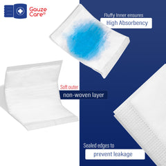 Gauze Care envoltura individual esterilizada lista para uso, higiene y seguridad
