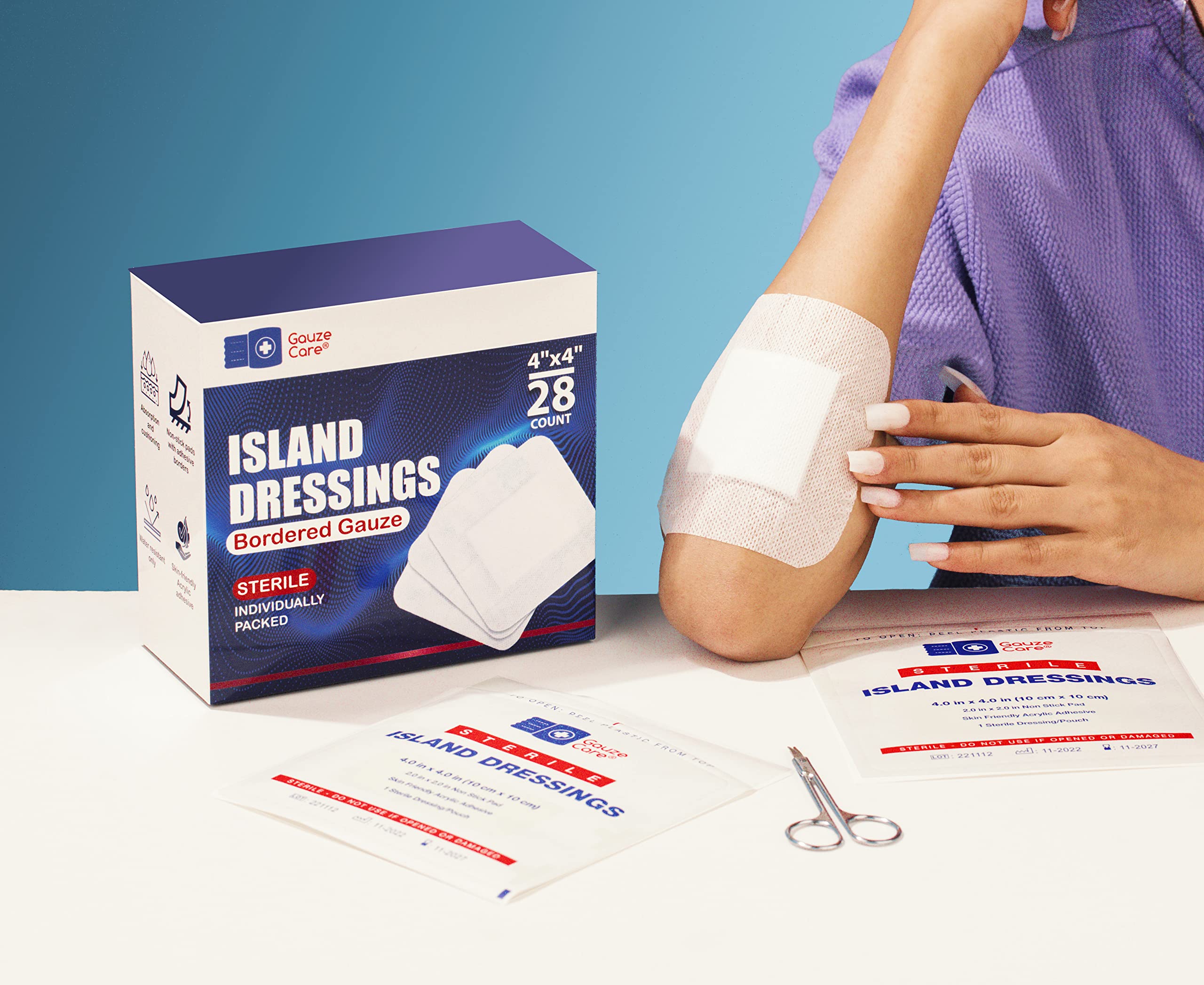 Gauze Care en botiquín doméstico destacando almacenamiento y uso cotidiano