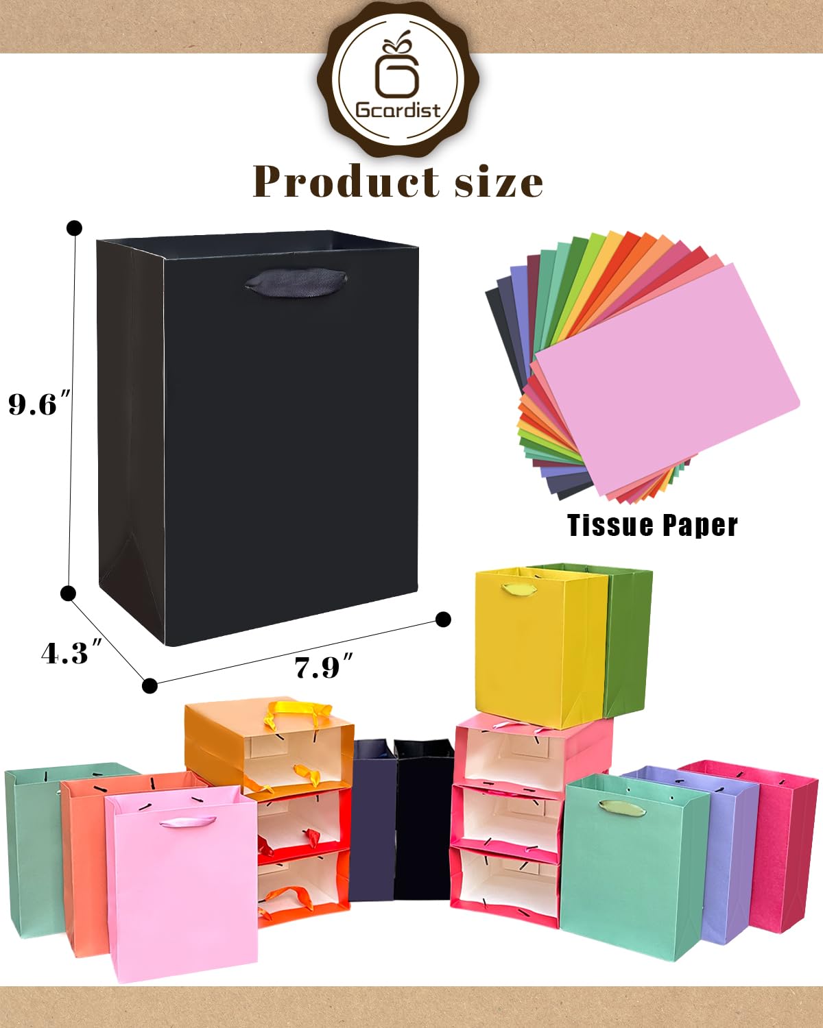 Gcardist conjunto de 16 bolsas organizadas, ideal para eventos