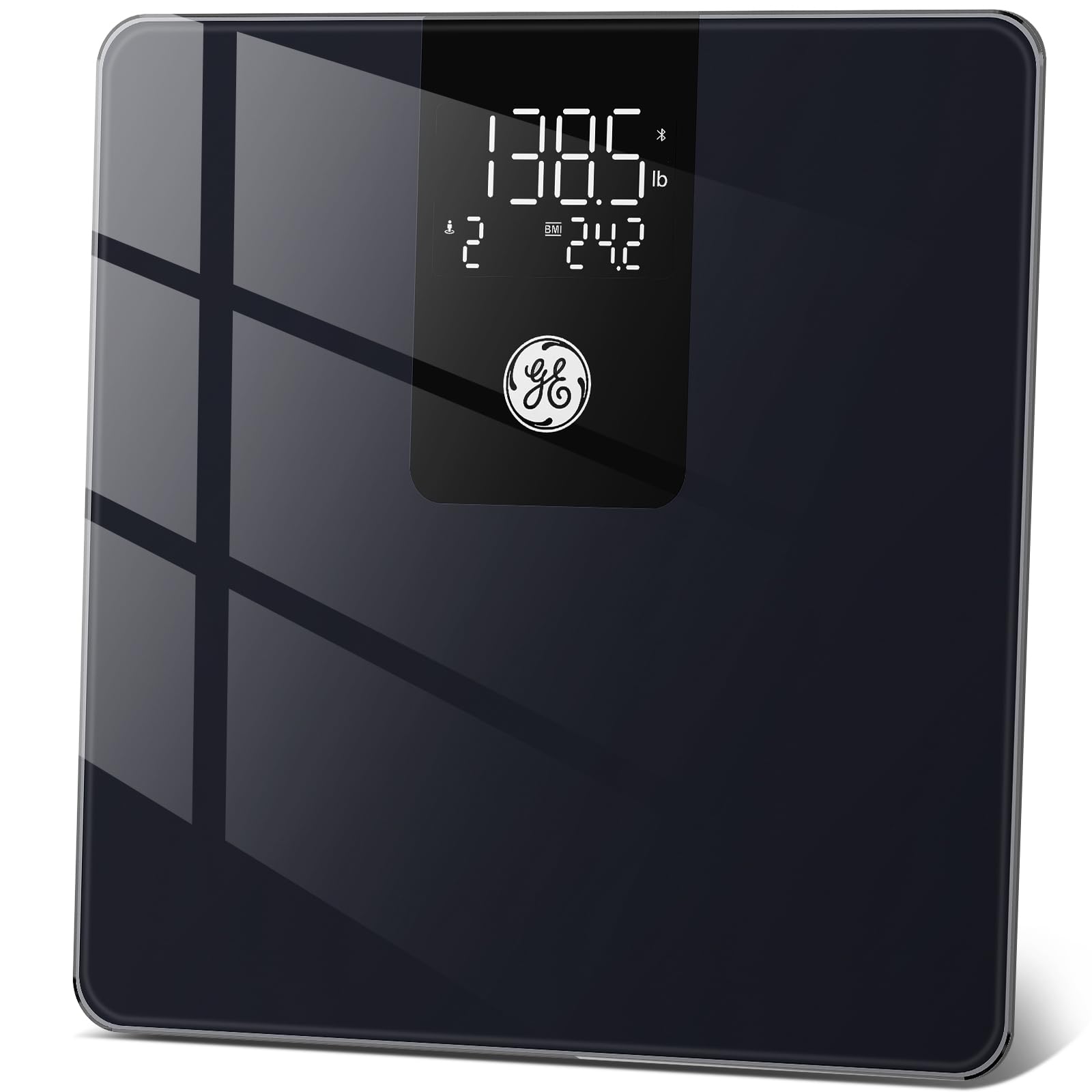 GE vista frontal con pantalla LED clara y lectura rápida