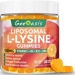 Geeoasis frasco frontal de gomitas liposomales mostrando presentación y cantidad