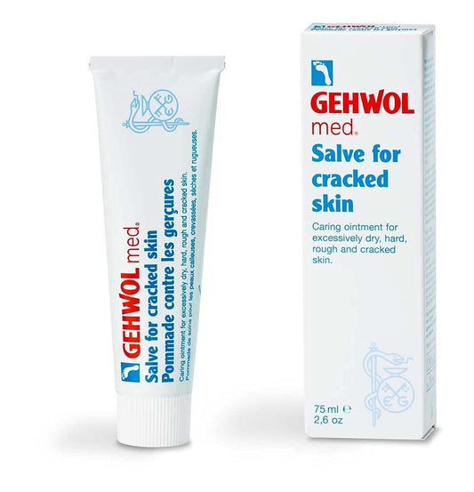 GEHWOL Med Salve frente del tubo mostrando envase y diseño profesional, hidratación durable