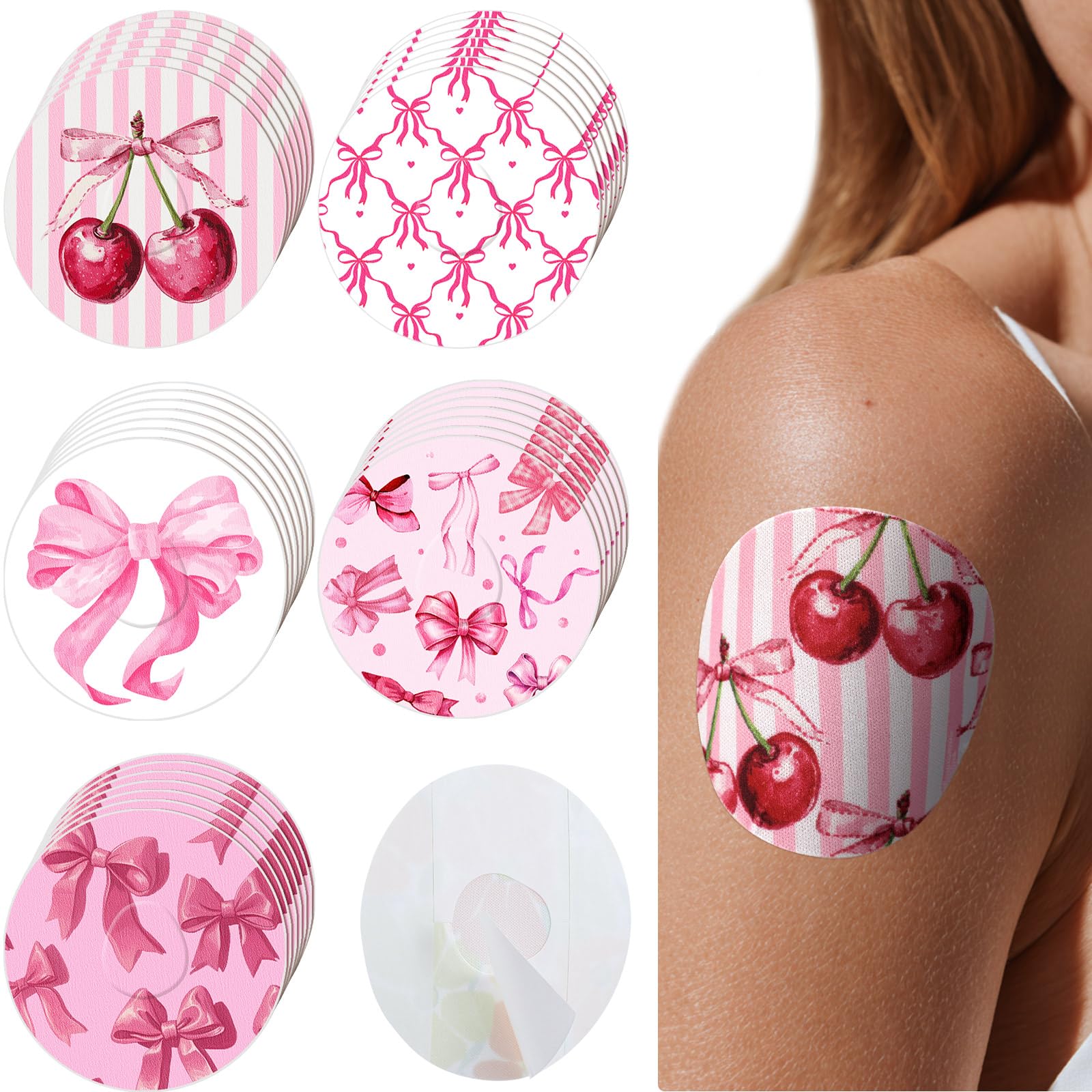 Geiserailie parche frontal del paquete mostrando diseño flores y lazo, retención segura