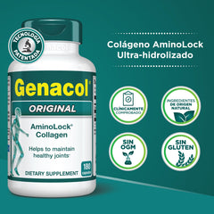Textura del colágeno hidrolizado Genacol destacando pureza y disolución rápida