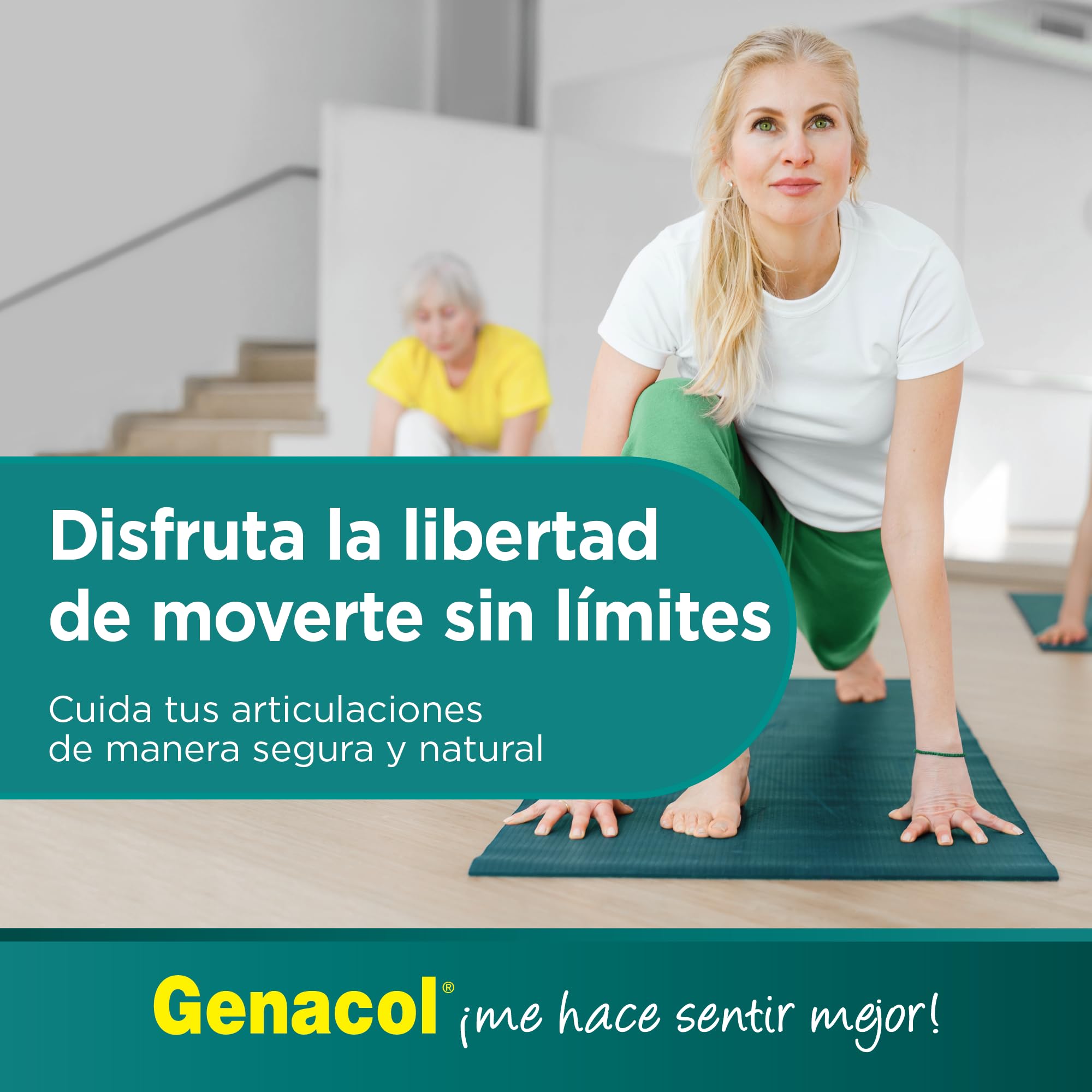 Deportista usando Genacol demostrando soporte para movilidad y rendimiento