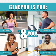 GENEPRO GEN. 3 comparación de tamaño y 45 porciones visibles