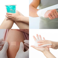 General Medi comparación de tamaño del kit con mano para escala