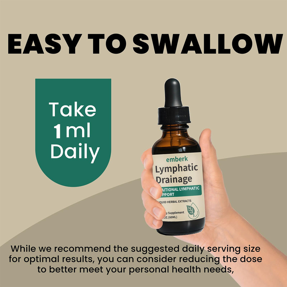 Etiqueta de Generic destaca absorción rápida para drenaje linfático.