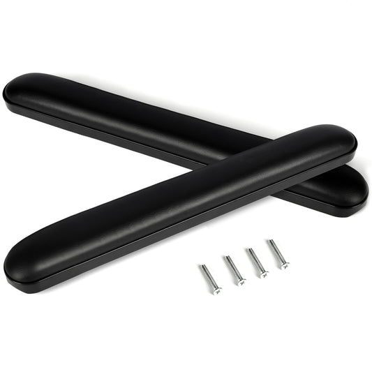 Generic almohadilla frontal en empaque mostrando acabado negro y beneficio comodidad