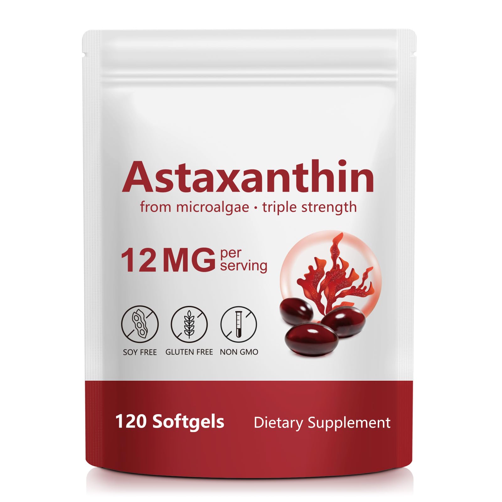 Generic astaxantina envase frontal mostrando diseño y beneficios