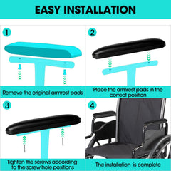 Generic almohadilla en uso sobre reposabrazos de silla de ruedas, mayor comodidad