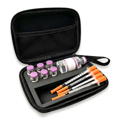 Generic estuche frontal cerrado mostrando perfil compacto y discreto para transporte