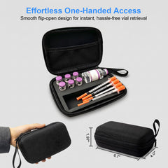 Generic estuche abierto con 6 ranuras 3ml y hueco 30ml para organización segura