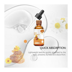Generic Honey Eye Care primer plano de la textura mostrando absorción rápida y suavidad