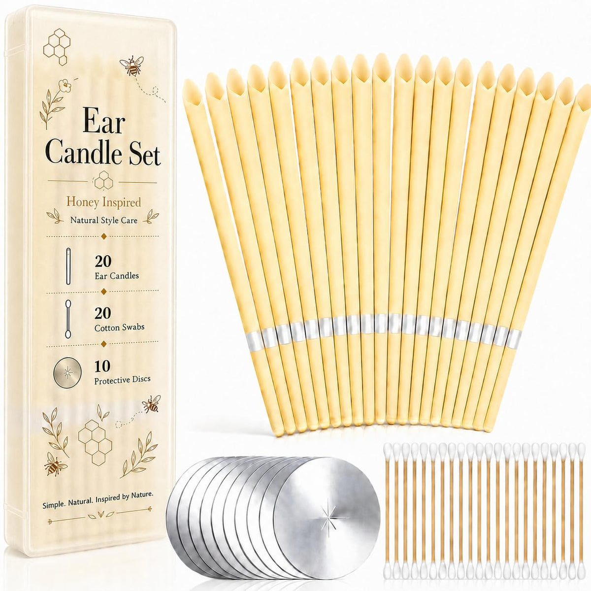 Generic vista frontal del kit con 20 piezas, facilita extracción precisa