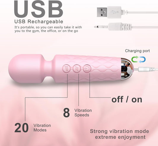 Generic masajeador rosa detalle de cabezal de silicona suave para contacto seguro