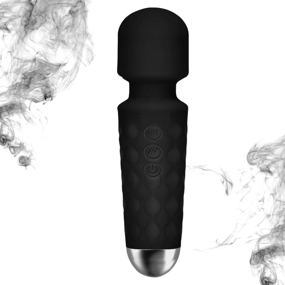 generic mini masajeador de mano, negro claro, ideal para relajación diaria en casa