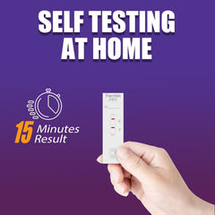 Generic adulto realizando la prueba en casa para monitoreo rápido