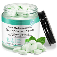 Generic tarro frontal con tabletas dentífricas, almacenamiento ecológico y práctico