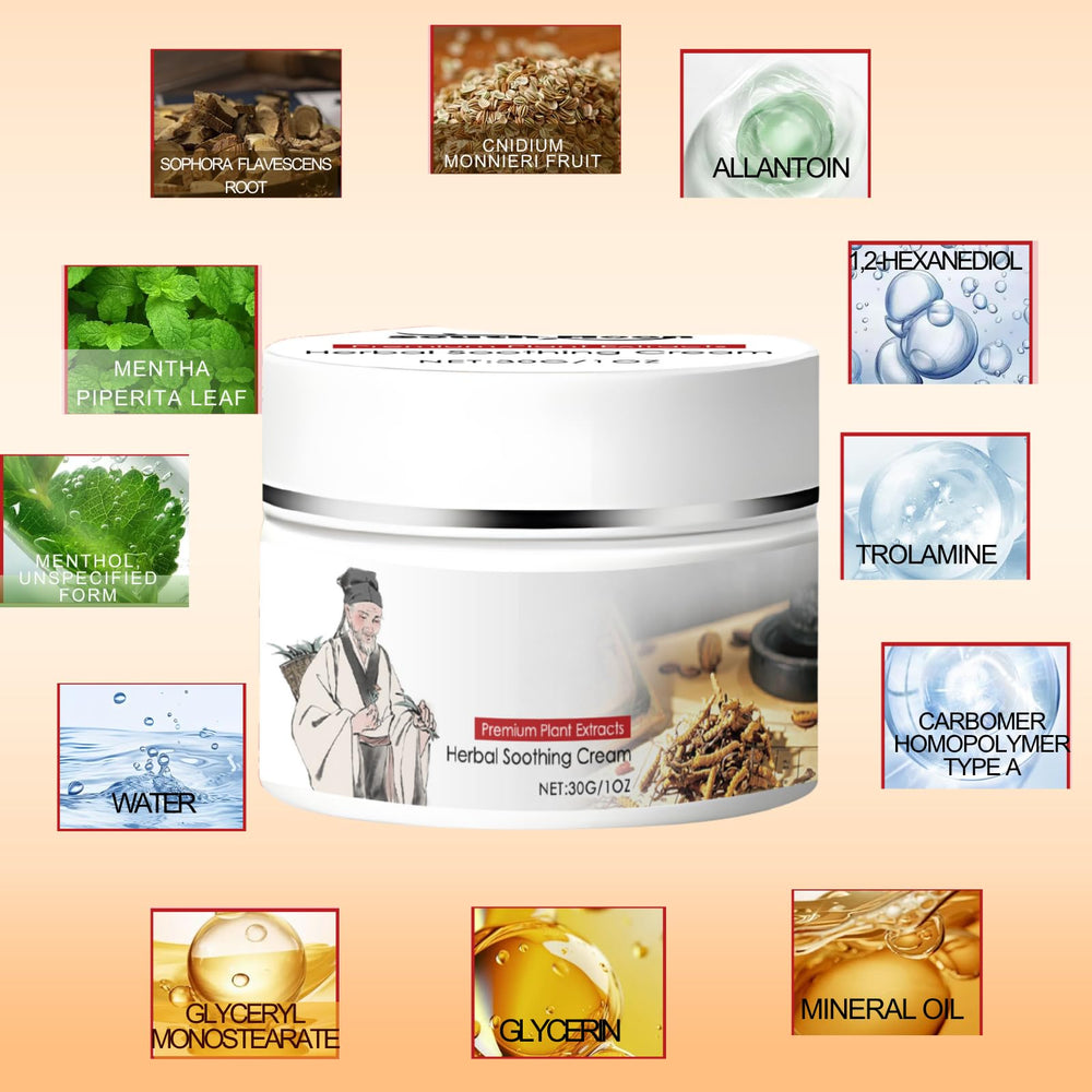 genérico crema herbal, ingredientes naturales que cuidan la piel sensible.