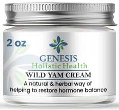Genesis Holistic Health envase frontal de crema 2 oz muestra portabilidad