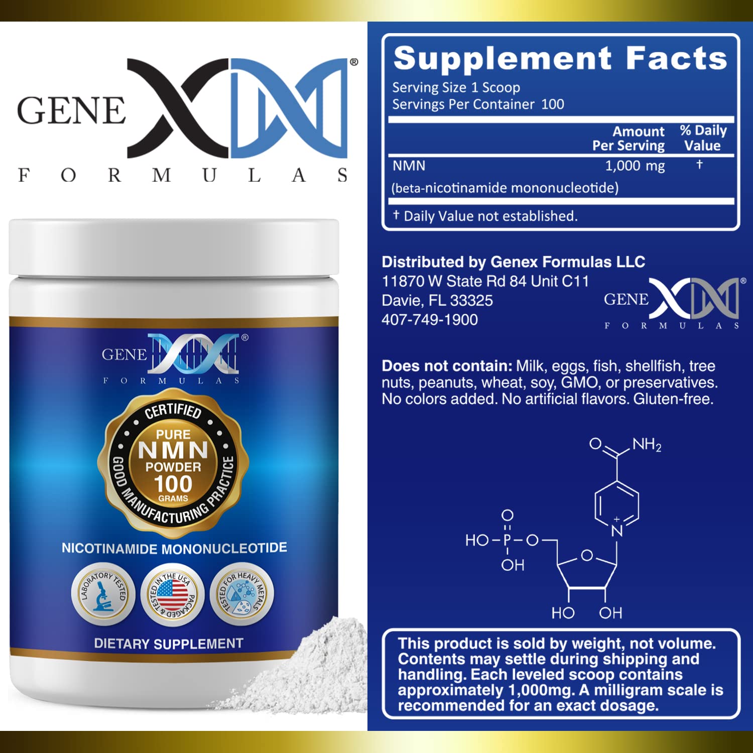 Genex Formulas polvo disolviéndose en un vaso para preparación rápida