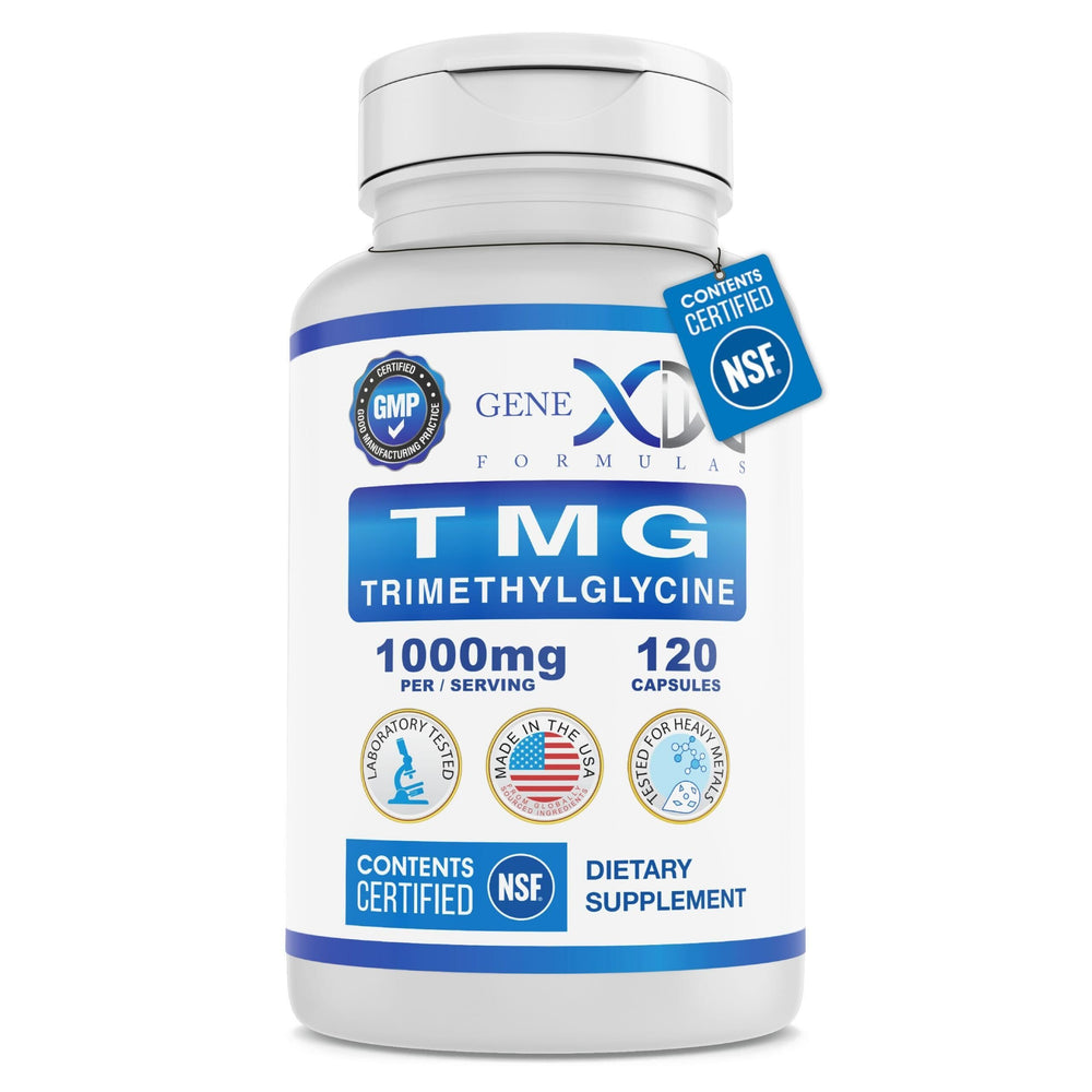 Genex Formulas frasco frontal mostrando 120 cápsulas y etiquetado claro