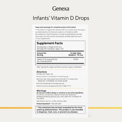 Genexa botella sobre mantita de bebé en ambiente hogareño y limpio