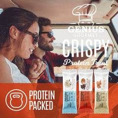 Genius Gourmet barrita junto a taza de café como snack equilibrado entre comidas