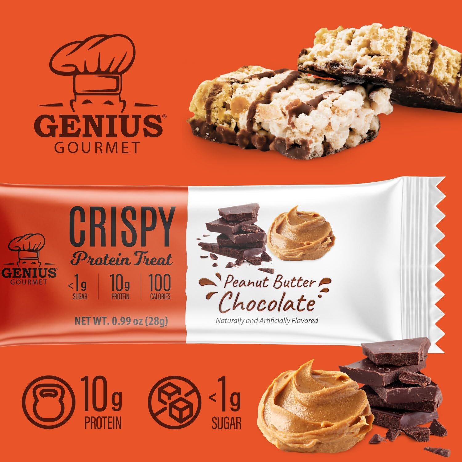 Genius Gourmet barrita en mano para comparación de tamaño y control de porciones