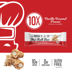 Genius Gourmet primer plano de la textura nougat y caramelo, visual apetecible y cremoso