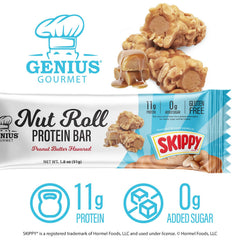 Genius Gourmet SKIPPY barrita cortada revela centro cremoso y crujiente