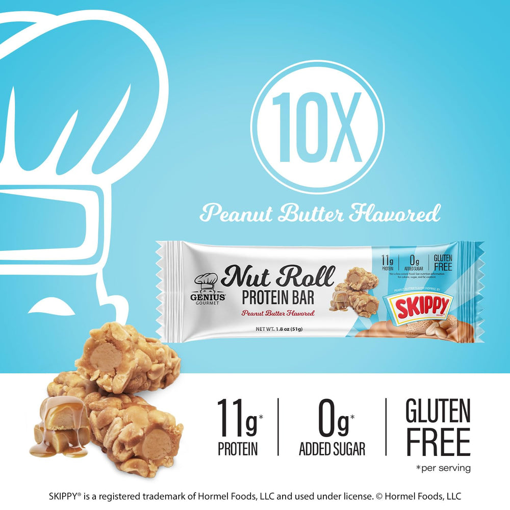 Genius Gourmet SKIPPY textura crujiente de cacahuate que satisface