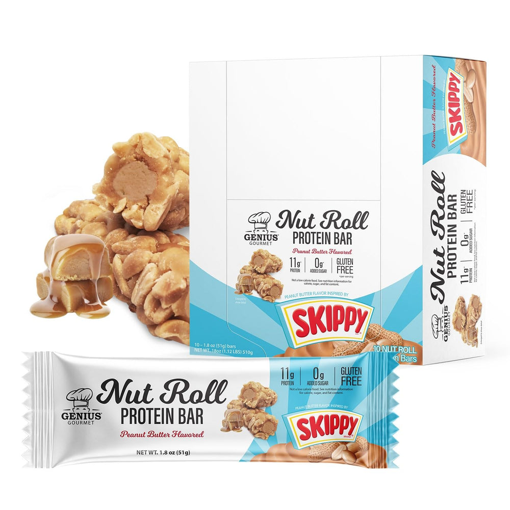 Genius Gourmet SKIPPY frontal del empaque mostrando marca y beneficios