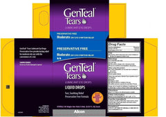 Genteal uso en estilo de vida cerca de lentes, ideal para ojos sensibles