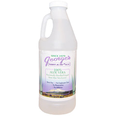 George's aloe vera frente del envase mostrando etiqueta y volumen útil