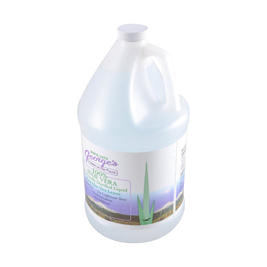 George's botella frontal 128 oz mostrando envase grande y claridad