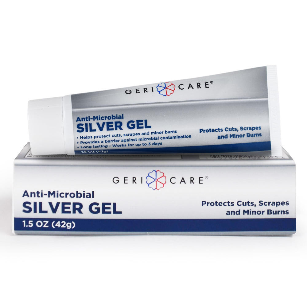 GeriCare gel de plata frontal tubo compacto ayuda protección