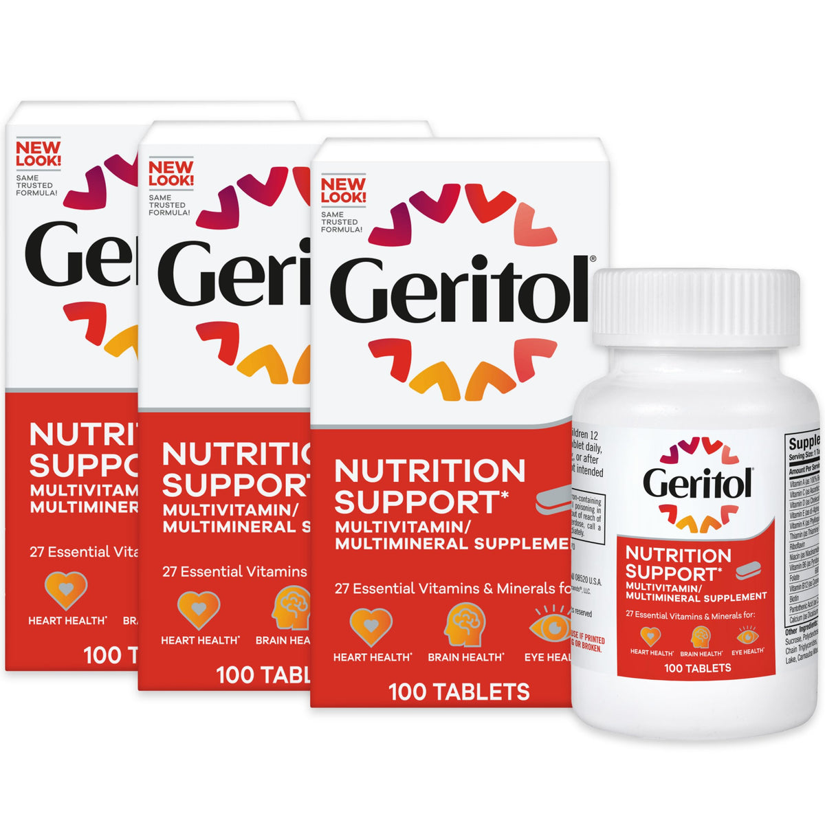 Geritol frente del envase mostrando la presentación y beneficios claros