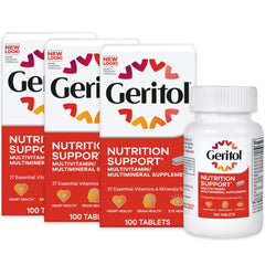 Geritol frente del envase mostrando la presentación y beneficios claros