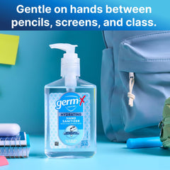 Germ-X detalle de la textura del gel mostrando absorción rápida y suavidad