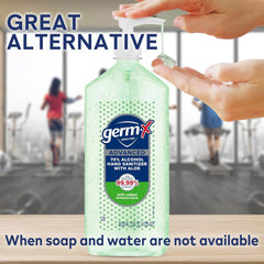Germ-X etiqueta con ingredientes y beneficios, destacando aloe y vitamina E