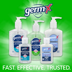 Germ-X etiqueta con ingredientes resaltando aloe y vitamina E