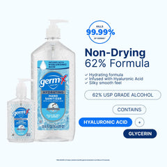 Germ-X etiqueta con ingredientes, destaca ausencia de parabenos y ftalatos