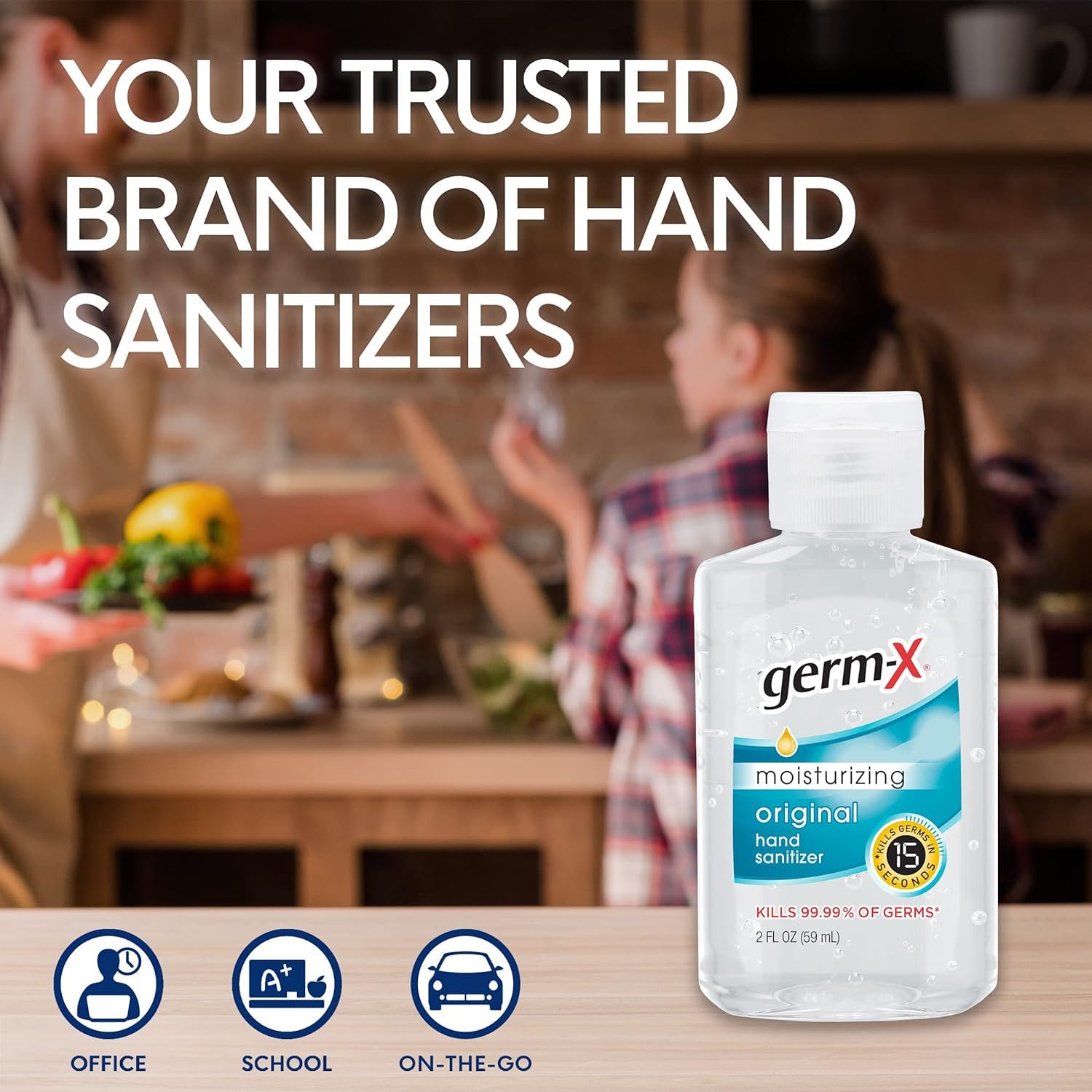 Germ-X etiqueta con ingredientes que transmite confianza en calidad