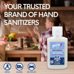 Germ-X etiqueta con ingredientes clave y beneficios visibles