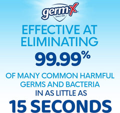 Germ-X gel textura en primer plano que muestra aplicación suave
